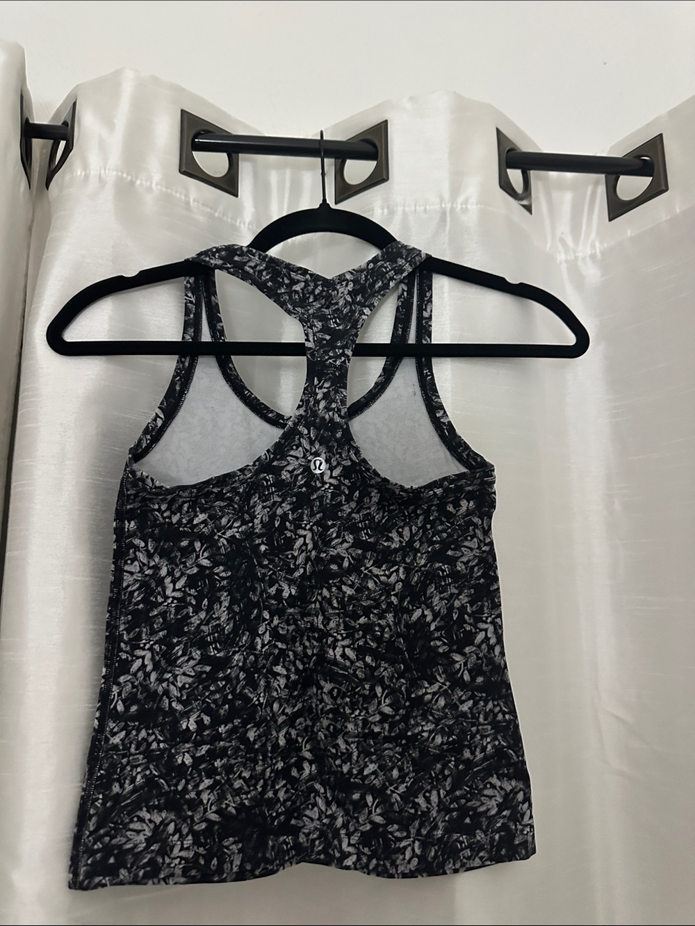 lululemon athletica Black & White Floral Racerback Tank
